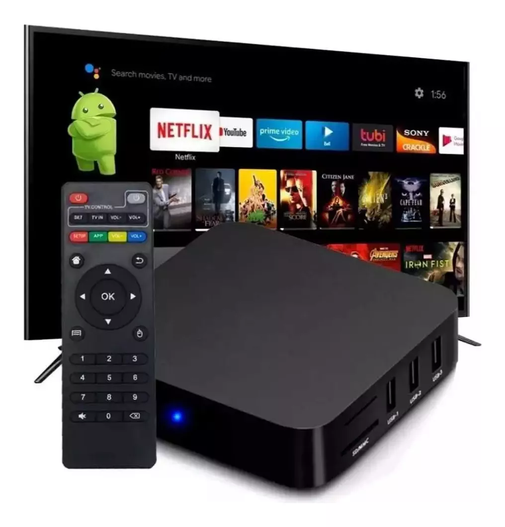 CinePlay TV Box e controle remoto